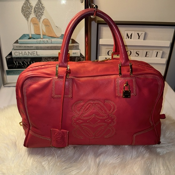 Loewe Amazona 36 Leather Handbag used condition pink - Picture 3 of 17